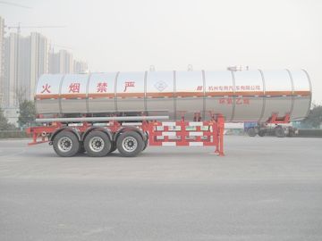 Gas Tanker Semi Trailer 39500L Capacity For Transport Propylene Oxide Liquiefied Property